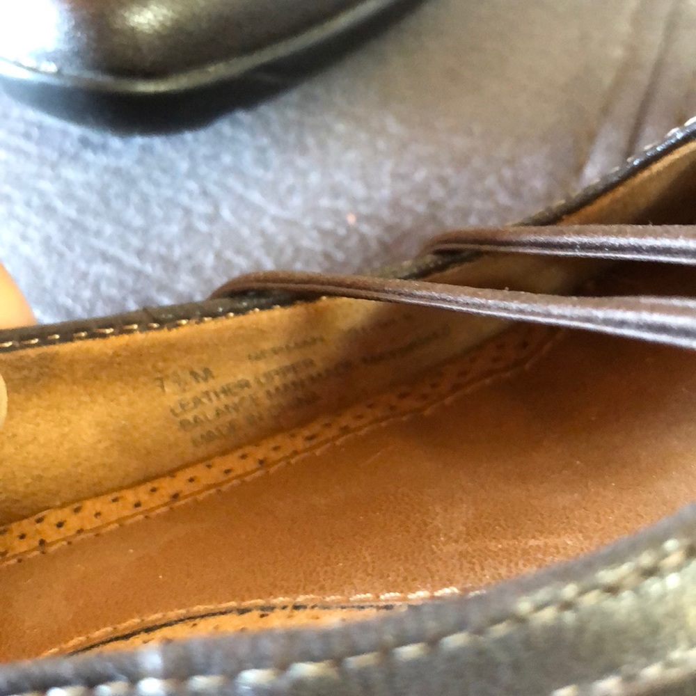 NATURAL SOUL Brown Leather Loafers Size 7.5 - Picture 8 of 8